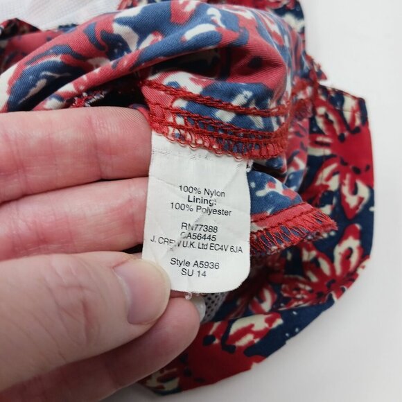 J. Crew Floral Swim Trunks Red Blue Size 30 - Picture 4 of 12